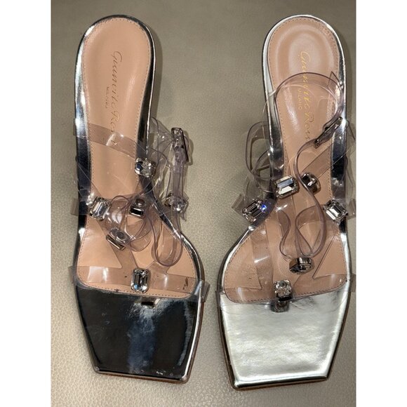 Gianvito Rossi Crystal Fever 85mm sandals in Transparent 36 Womens High Heels - Picture 7 of 15